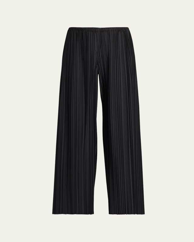 Gala Pleated Wide Leg Wool Pants
